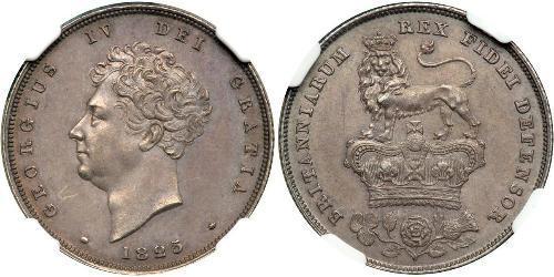 1 Shilling Vereinigtes Königreich von Großbritannien und Irland (1801-1922) Silber Georg IV (1762-1830)