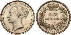 1 Shilling Vereinigtes Königreich von Großbritannien und Irland (1801-1922) Silber Victoria (1819 - 1901)