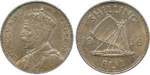 1 Shilling Fiji (1970 - ) / British Empire (1497 - 1949) Silver George V of the United Kingdom (1865-1936)