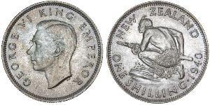 1 Shilling New Zealand Silver George VI (1895-1952)
