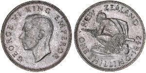 1 Shilling New Zealand Silver George VI (1895-1952)
