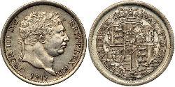 1 Шиллинг Соединённое королевство Великобритании и Ирландии (1801-1922) Серебро Георг III (1738-1820)