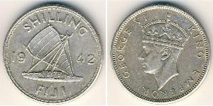 1 Shilling Fiji (1970 - ) 銀 乔治六世 (1895-1952)
