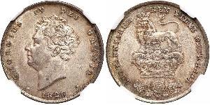 1 Shilling 大不列颠及爱尔兰联合王国 (1801 - 1922) 銀 喬治四世 (1762-1830)
