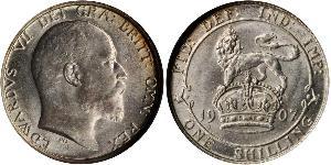 1 Shilling 大不列颠及爱尔兰联合王国 (1801 - 1922) 銀 爱德华七世 (1841-1910)