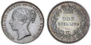 1 Shilling 大不列颠及爱尔兰联合王国 (1801 - 1922) 銀 维多利亚 (英国君主)