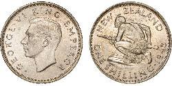 1 Shilling 新西兰 銀 乔治六世 (1895-1952)