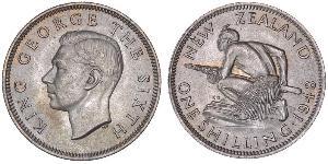1 Shilling 新西兰 銀 乔治六世 (1895-1952)