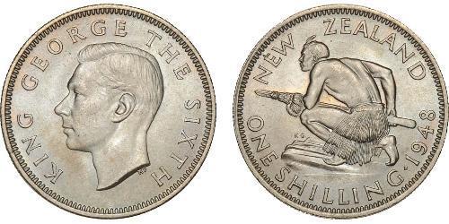 1 Shilling 新西兰 銀 乔治六世 (1895-1952)