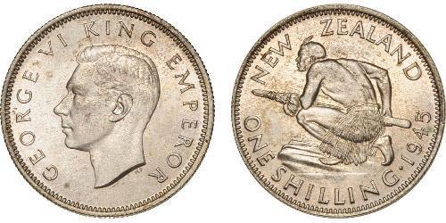 1 Shilling 新西兰 銀 乔治六世 (1895-1952)