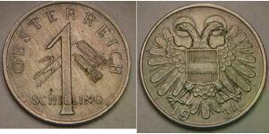 1 Shilling Federal State of Austria (1934-1938) 銅/镍 