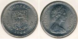 1 Shilling / 10 Cent Southern Rhodesia (1923-1980) Copper/Nickel Elizabeth II (1926-2022)