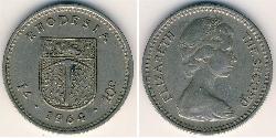 1 Shilling / 10 Cent Rhodesia (1965 - 1979) Rame/Nichel Elisabetta II (1926-2022)