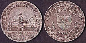 1 Shilling / 1 Token United Kingdom of Great Britain and Ireland (1801-1922) Silver 
