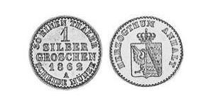 1 Silbergroschen Ангальт-Бернбург (1603 - 1863) Срібло Alexander Karl, Duke of Anhalt-Bernburg (1805 – 1863)
