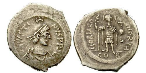 1 Siliqua Impero bizantino (330-1453) Argento Giustino II (520-578)