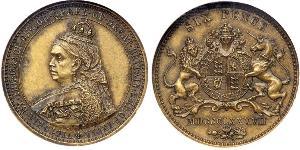 1 Sixpence United Kingdom of Great Britain and Ireland (1801-1922) Brass Victoria (1819 - 1901)