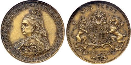 1 Sixpence United Kingdom of Great Britain and Ireland (1801-1922) Brass Victoria (1819 - 1901)