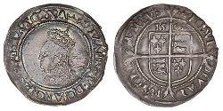 1 Sixpence Reino de Inglaterra (927-1649,1660-1707) Plata Isabel I (1533-1603)