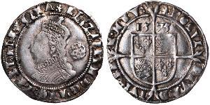1 Sixpence Reino de Inglaterra (927-1649,1660-1707) Plata Isabel I (1533-1603)