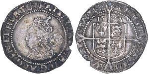 1 Sixpence Reino de Inglaterra (927-1649,1660-1707) Plata Isabel I (1533-1603)