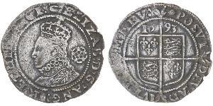 1 Sixpence Reino de Inglaterra (927-1649,1660-1707) Plata Isabel I (1533-1603)