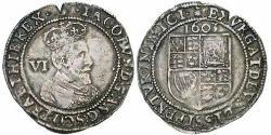 1 Sixpence Königreich England (927-1649,1660-1707) Silber Jakob I (1566-1625)