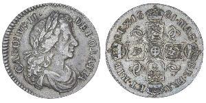 1 Sixpence Königreich England (927-1649,1660-1707) Silber Karl II (1630-1685)