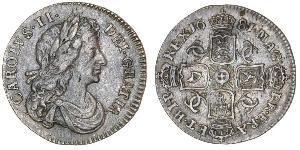 1 Sixpence Kingdom of England (927-1649,1660-1707) Silver Charles II (1630-1685)