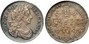 1 Sixpence Kingdom of England (927-1649,1660-1707) Silver Charles II (1630-1685)