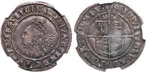 1 Sixpence Kingdom of England (927-1649,1660-1707) Silver Elizabeth I (1533-1603)