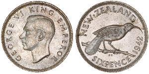 1 Sixpence Neuseeland  Georg VI (1895-1952)