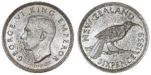 1 Sixpence Neuseeland  Georg VI (1895-1952)