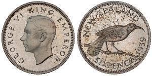 1 Sixpence Neuseeland  Georg VI (1895-1952)