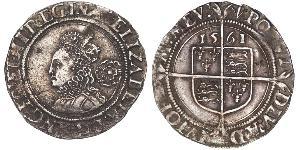 1 Sixpence 英格兰王国 銀 Elizabeth I (1533-1603)