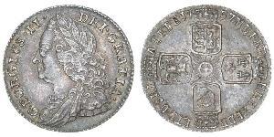 1 Sixpence / 6 Penny Royaume de Grande-Bretagne (1707-1801) Argent George II (1683-1760)