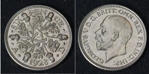 1 Sixpence / 6 Penny Regno Unito (1922-) Argento Giorgio V (1865-1936)