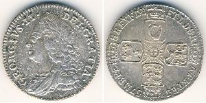1 Sixpence / 6 Penny Regno Unito di Gran Bretagna (1707-1801) Argento Giorgio II (1683-1760)
