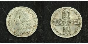 1 Sixpence / 6 Penny Regno Unito di Gran Bretagna (1707-1801) Argento Giorgio II (1683-1760)