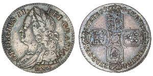 1 Sixpence / 6 Penny Reino de Gran Bretaña (1707-1801) Plata Jorge II (1683-1760)