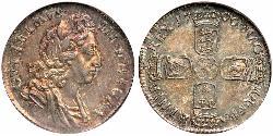 1 Sixpence / 6 Penny Reino de Inglaterra (927-1649,1660-1707) Plata Guillermo III (1650-1702)