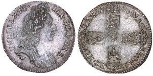 1 Sixpence / 6 Penny Reino de Inglaterra (927-1649,1660-1707) Plata Guillermo III (1650-1702)