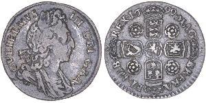 1 Sixpence / 6 Penny Reino de Inglaterra (927-1649,1660-1707) Plata Guillermo III (1650-1702)
