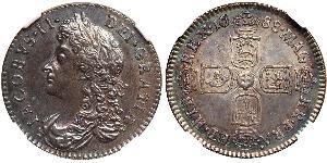 1 Sixpence / 6 Penny Reino de Inglaterra (927-1649,1660-1707) Plata Jacobo II (1633-1701)