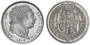 1 Sixpence / 6 Penny Vereinigtes Königreich von Großbritannien und Irland (1801-1922) Silber Georg III (1738-1820)
