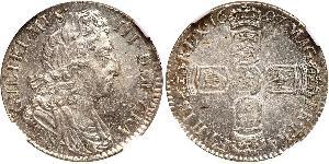 1 Sixpence / 6 Penny Kingdom of England (927-1649,1660-1707) Silver William III (1650-1702)