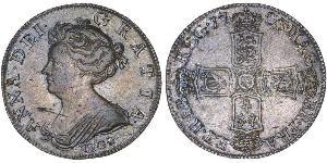 1 Sixpence / 6 Penny Kingdom of Great Britain (1707-1801) Silver Anne, Queen of Great Britain (1665-1714)