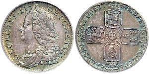 1 Sixpence / 6 Penny Kingdom of Great Britain (1707-1801) Silver George II (1683-1760)