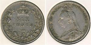 1 Sixpence / 6 Penny United Kingdom of Great Britain and Ireland (1801-1922) Silver Victoria (1819 - 1901)