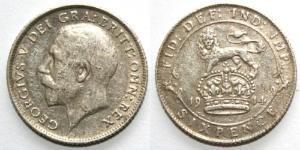 1 Sixpence / 6 Penny United Kingdom of Great Britain and Ireland (1801-1922) Silver George V of the United Kingdom (1865-1936)